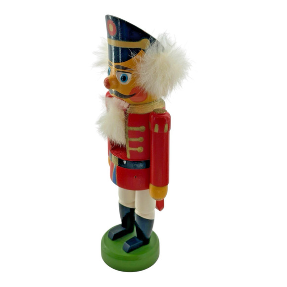VTG Erzgebirge Expertic Nutcracker 9.5” DDR German Wooden Soldier Missing Sword - Picture 4 of 13